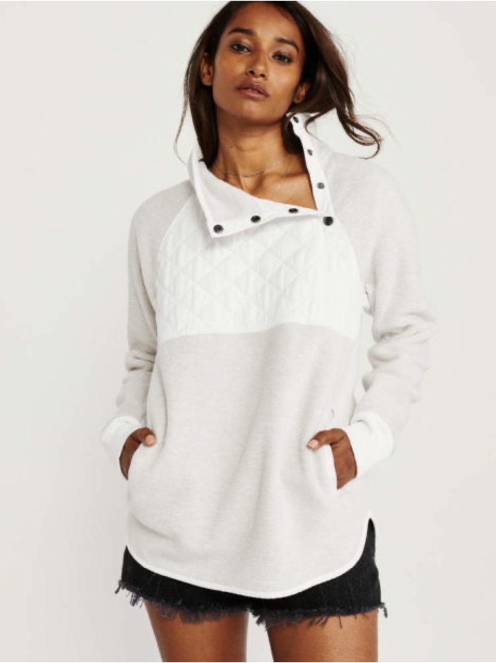 Abercrombie Cream Sherpa Jacket